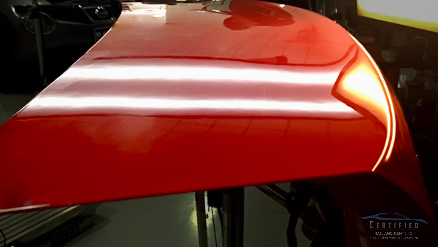 After hail damage repair restored vehicle hood at Certified Hail and Dent Colorado Springs